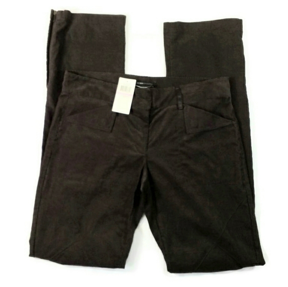 BCBGMaxAzria Mahogany Brown Fine Wale Bootcut Corduroy Pants Womens Size 6 NWT - Picture 3 of 11